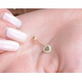 thumbnail image 2 of 14K Solid Gold Heart Shape Belly Button Piercing Natural Diamond., 2 of 5