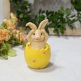 thumbnail image 2 of Inteprter Decoración de patrón de animales bonitos de Pascua, escultura de resina de arte de escritorio, figurita de adorno, accesorios de Artesanía Amarillo, 2 of 6