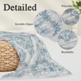 thumbnail image 3 of Vintage Blue Pillow Covers 24"x36", Boho Ethnic Mexican Floral Southwestern Soft Brushed Microfiber Breathable Throw Pillow Covers, Pillowcase with Zipper for Couch Sofa Bedroom Living Room, 3 of 9