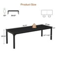 thumbnail image 2 of Fnova 78.7" Modern Computer Desk with Wood Desktop, Metal Frame Office Desk, Black, 2 of 14