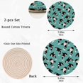 thumbnail image 3 of GZHJMY Cotton Ocean Killer Whale Woven Pot Holder Trivets Set,2 Pcs Round Coasters Placemat for Cooking Baking Hot Dish Pan Pot Bowl Teapot(7&9 Inches), 3 of 5