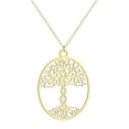 thumbnail image 4 of Tree of Life with A DNA Trunk Necklace Silver DNA Necklace Genealogy Gift, 4 of 5