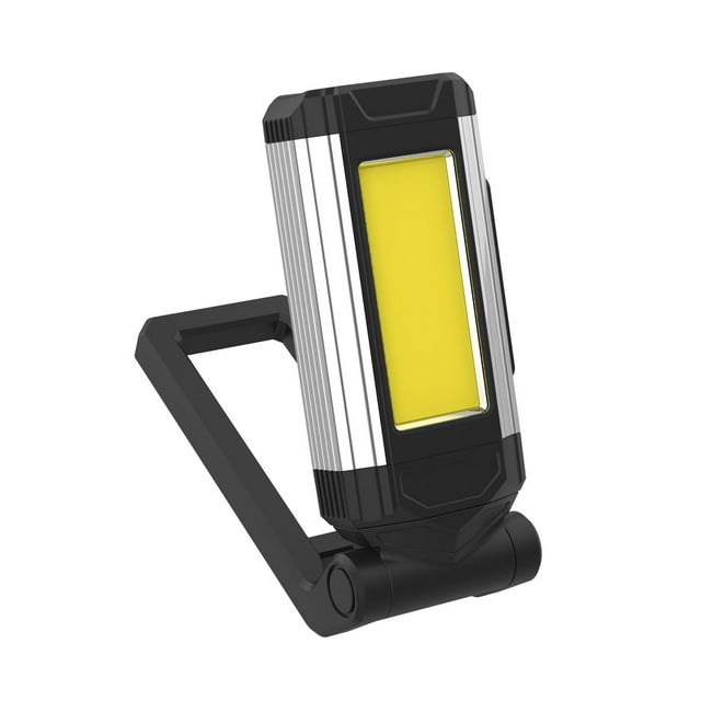 Graflsoa Lampe de Travail Portable COB LED avec Charge USB, Crochet Magnétique, et 5 Modes d'Éclairage pour Usage Intérieur/extérieur - Argent