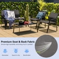 thumbnail image 4 of Gymax 4PCS Patio Conversation Futniture Set w/ Fabric and Anti-Rust Steel Frame Black, 4 of 10