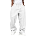 thumbnail image 2 of Baggy Sweatpants Men Wide Leg Loose Fit Lounge Gym Solid Casual Uncuffed Oversized Joggers, 2 of 4