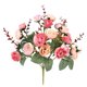 thumbnail image 3 of Ramo de rosas y peonías de seda artificial para decoración del hogar, bodas, fiestas – flores artificiales para centros de mesa o regalos, arreglo duradero de 12 pulgadas, 3 of 4