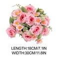 thumbnail image 4 of Rijanmt 7-Fork Artificial Rose Flower Real Touch Bouquet,11.8" H Oil Painting Rose,No Fading Flowers,Romantic Floral Keepsake For Wedding Centerpieces,Diy Floral Decor Home Decoration With Stems,A, 4 of 9