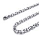 thumbnail image 2 of 2X Cadena de Joyeria de Hombres Y Mujeres, Collar de Acero Inoxidable, Plata – Anchura 3mm – Longitud 60cm, 2 of 3