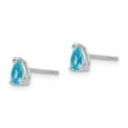 thumbnail image 2 of Primal Gold 14 Karat White Gold 5x3mm Pear Blue Topaz Earrings, 2 of 5
