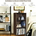thumbnail image 4 of Gymax 2 PCS 3 Tier Open Shelf Bookcase Multi-functional Storage Display Cabinet Walnut, 4 of 10