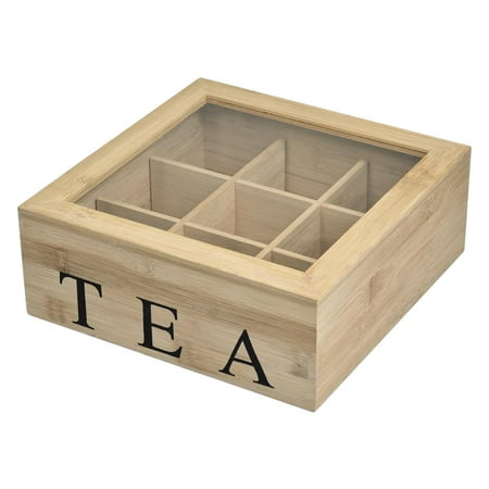 

9 Cells Tea Box Tea Organizer Tea Storage Chests for Instant Coffee Packets Small