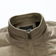 thumbnail image 3 of guisaled Men Winter Jackets Lightweight Fashion Solid Puffy Warm Puffer Coats Zipper Stand collar Thicken Insulated Packable Down Jacket, 3 of 6