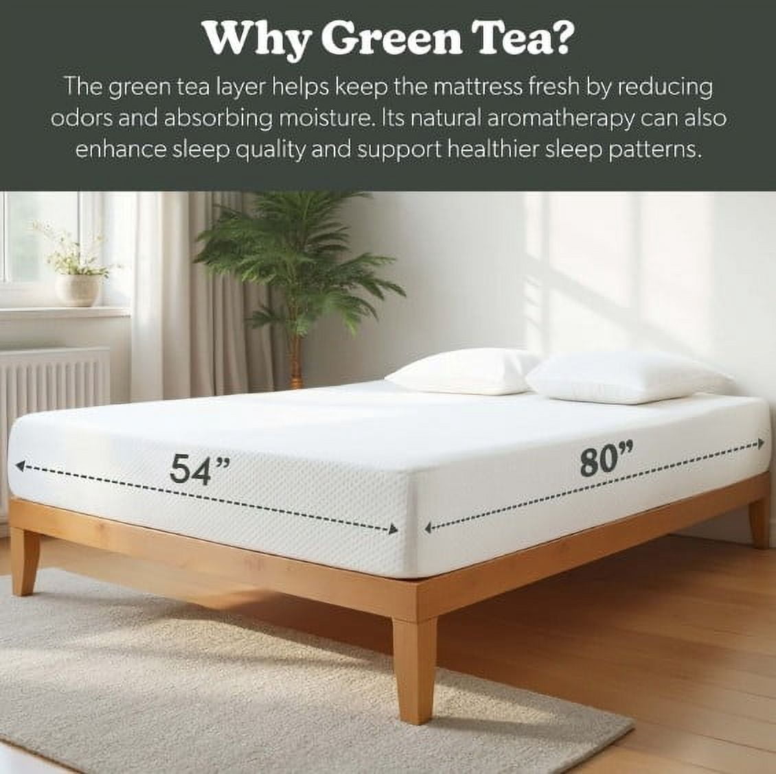 Hearth & Harbor 12" Full Size Mattress in a Box, Cooling Memory Foam Mattress Full, CertiPUR-US Certified, Fiberglass Free