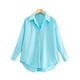 thumbnail image 1 of TRAF mujeres moda suelta asimetría popelina Blusas Vintage manga larga abotonada camisas femeninas Blusas Chic Tops Tan Jianjun unisex, 1 of 2