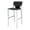 Black, variant on Pemberly Row Modern / Contemporary White Leather Bar Stools Set of 2