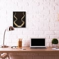 thumbnail image 4 of Stupell Industries Goat Horns Shadow Black Gold Animal Painting Black Framed Art Print Wall Art, 16x20, by Third and Wall, 4 of 7