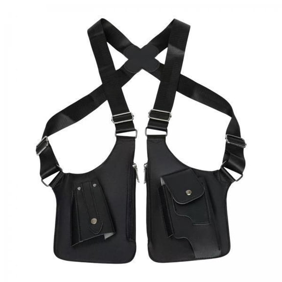 Sharprepublic 2xUnderarm Shoulder Bag Steampunk Vest Wallet Pocket for Hiking Shopping Party 2 Pcs