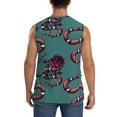 thumbnail image 4 of Fotbe Men's Snake And Rose Print Men's Sleeveless Muscle Tank Tops Casual T-Shirts for Gym Workout Beach-X-Large, 4 of 8