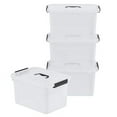 thumbnail image 7 of 4-Pack 18 L Plastic Storage Box with Lid, Latching Storage Containers Bin, Clear, 7 of 7