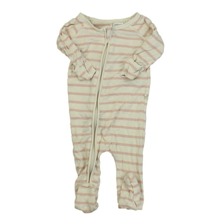 

Pre-owned Boody Baby Girls Pink | White | Stripes 1-piece footed Pajamas size: 0-3 Months