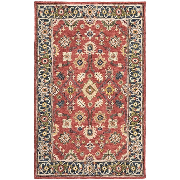 Moretti Dulce Area Rug 28404 Traditional Red Vines Leaves 10' x 13' Rectangle