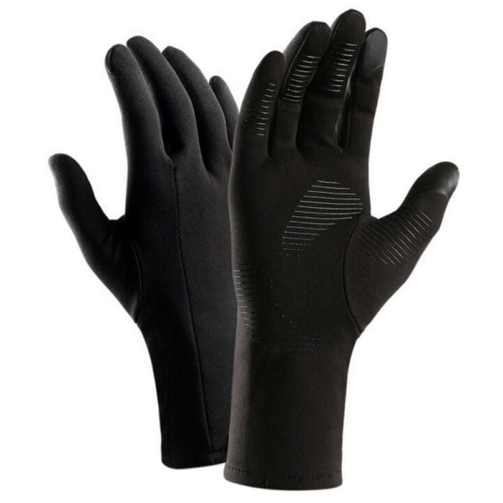 Mens Black & Black Ski Gloves Size 7.5 