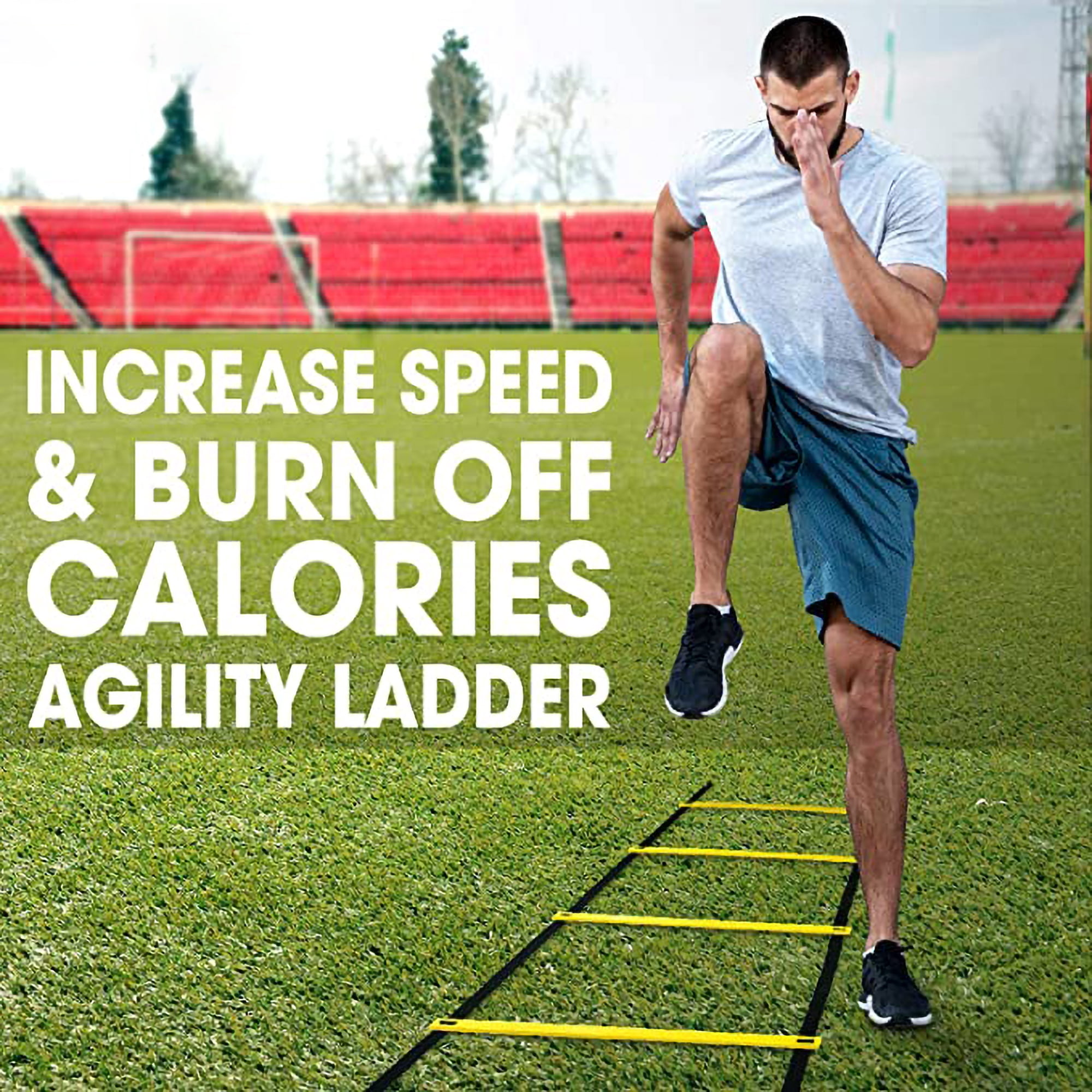 5 Rung Speed Agility Ladder Soccer Football Fitness Feet Training 2 Meter 