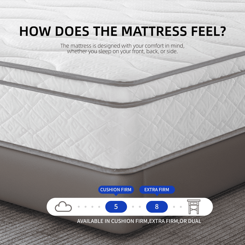 Barara King King Size Mattress,12 Inch Hybrid Mattress in a Box with Gel Memory Foam,Individually Wrapped Pocket Coils Innerspring for Breathable and Durable Support