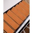 thumbnail image 7 of Stair Treads for Wooden Steps, Orange Morocco Peel and Stick Stair Treads with Adhesive, Geometric Leaf Diamond Lattice Abstract Non Slip Indoor Stairs Runner Rugs Mats for Elders Dogs 8"x30"4PCS, 7 of 7