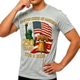 thumbnail image 3 of 250 Anniversary USA Shirt Men's Patriotic Independence Day Graphic Casual Short Sleeve Comfort Tee 4Th of July Mens Shirt GY2 XS, 3 of 4