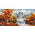 thumbnail image 4 of Hilo Algodón Ecológico Bordado Punto Cruz Con Paisaje Impreso 14CT 105x55cm, 4 of 8