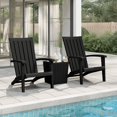 thumbnail image 1 of vidaXL Garden Adirondack Chairs 2 pcs Black Polypropylene, 1 of 5