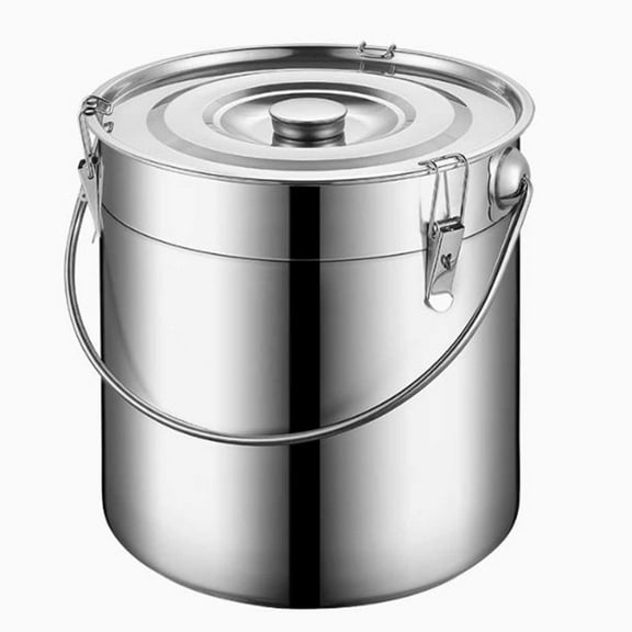 Stainless steel soup pot for food with lid, large cooking pot soup pot with handle, milk jug slow cooker for canteens, commercial hotels, household