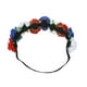 thumbnail image 4 of Diadema con flores patrióticas rojas, blancas y azules - Diseño de tela ajustable, cómoda y elegante - para fiestas, bodas, fiestas y uso diario, 4 of 8