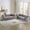 Gray, variant on 3-Seater + 3-Seater Combination Sofa Chesterfield Classic Rolled Arm Velvet Modern Combination Sofa Suitable for Apartment Living Rooms, Family Living Rooms, and Offices (Beige)