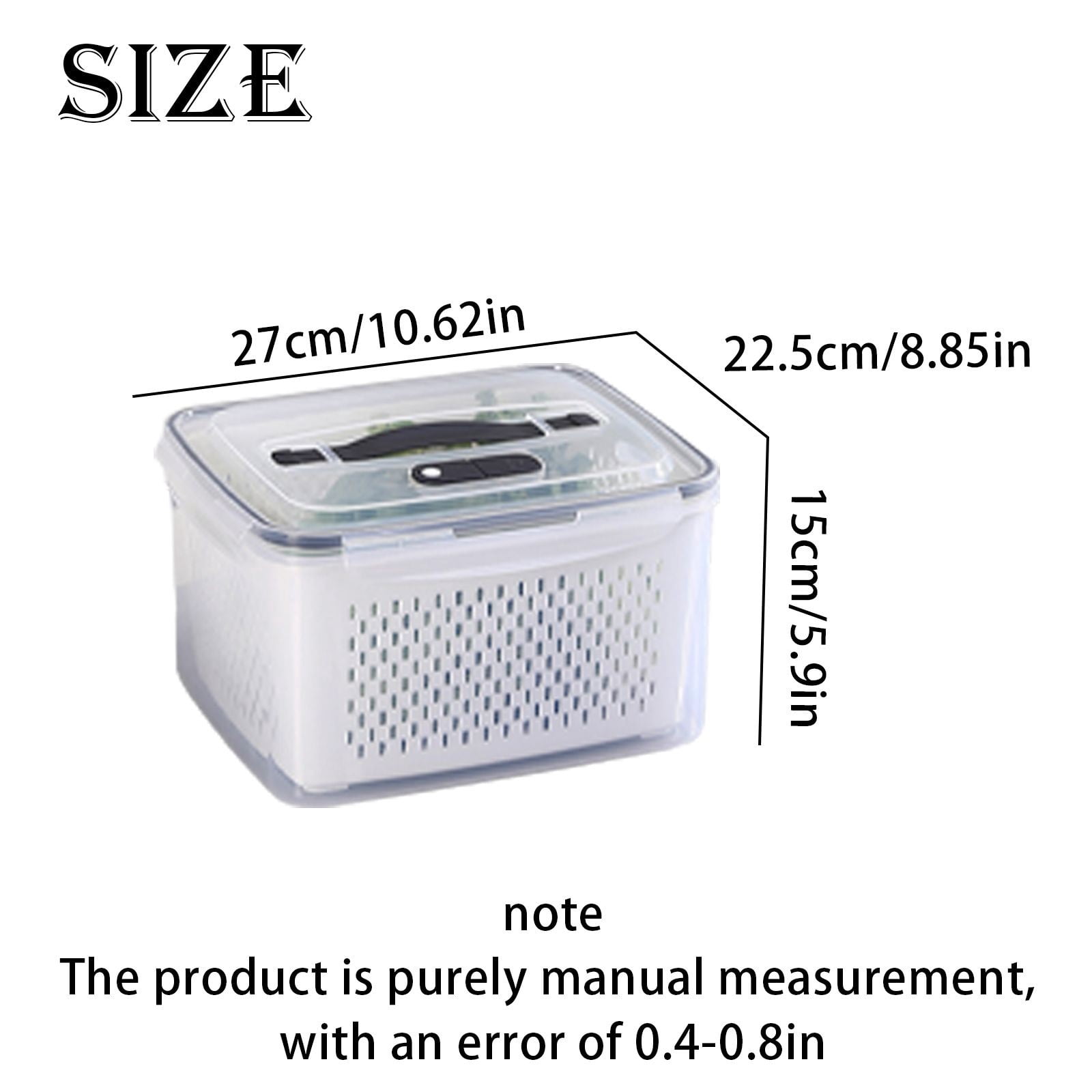 Food Storage Containers with Lids Airtight Fruit Storage Containers for Fridge Fridge Organizers Freezer Safe Produce Containers Keep Vegetables Berry Fresh