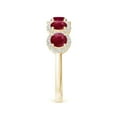 thumbnail image 3 of ANGARA Natural Half Eternity Five-Stone 1.7 ct Ruby Halo Ring in 14K Yellow Gold for Women (Size-4mm) | July Birthstone, Birthday, Anniversary, Jewelry Gift for Women | Natural Ruby Ring, 3 of 9