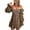 Coffee Dress for Women, variant on Women's Mini A Line Babydoll Dress Floral Boho Winter Trendy Holiday Long Sleeve Autumn Dresses Hawaiian Tropics Elegant Beach Tiered Off Shoulder Beige XL