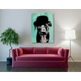 thumbnail image 3 of Epic Graffiti 'Black Labrador in Bowler Hat' by Fab Funky, Canvas Wall Art, 40"x54", 3 of 3