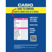 Casio FX-300ES PLUS Natural Textbook Display Scientific Calculator, Pink
