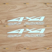 4X4 Off Road Sport Sticker Decal Vinyl - 2 Pack White 8" - Fit For Ford Chevy GMC Toyota Jeep Car Pickup Truck