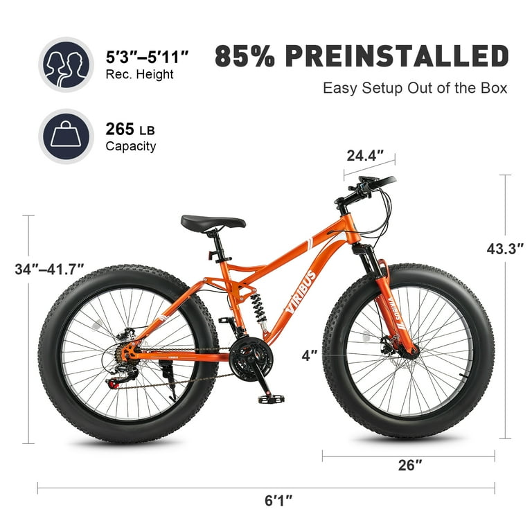 Fat bike deals sizes