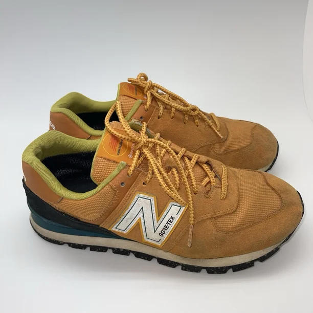 New Balance Sneakers Mens 11.5 574 GTX M574DGEX Orange Suede Athletic Gym Shoes