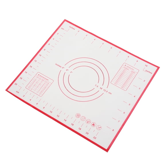 LEORX Food Grade Red Nonstick Baking Mat with Weight and Temperature Conversions