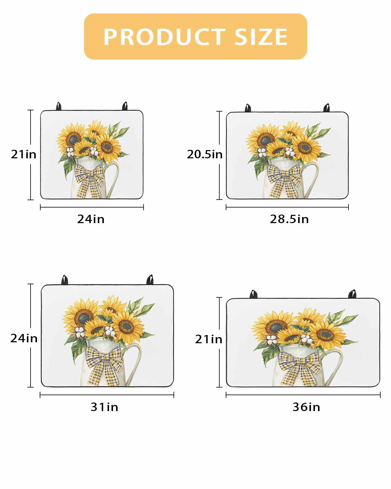 nqOlkjepod Large Induction Cooktop Protector Mat 31"x24", Summer Sunflowers Stove Top Covers for Electric Stove, Spring Botanical Flowers Floral Bow Stove Burner Cover Mats, Glass Top Stove Cover