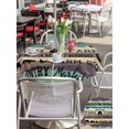 thumbnail image 5 of Outdoor Tablecloths with Umbrella Hole & Zipper, Retro Farm Animals Round Tablecloth 54 Inch, Country Cow Pig Chicken Turquoise Wood Waterproof Table Cloth, Patio/Pool/Picnic Table Covers, 5 of 8