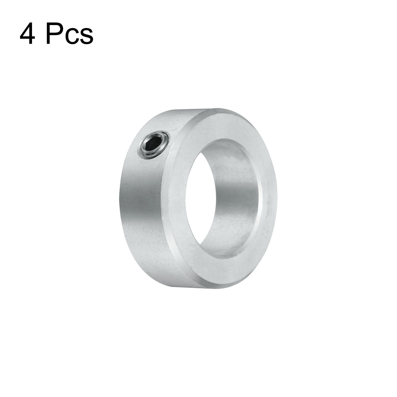 4 Packs Set Screw Collars 1-1/4" Bore, Aluminum Shaft Collars, 2" OD and 11/16" Thickness, Set Screw Clamp Collar