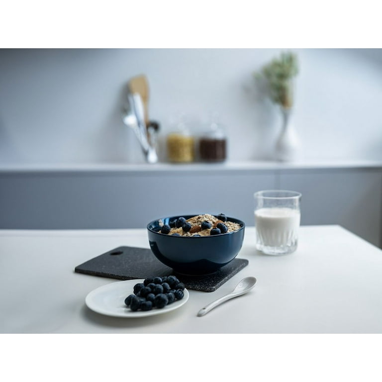 Kook Ceramic Cereal Bowls, Set of 6, 24 Oz, Navy Blue