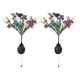thumbnail image 1 of 7 mariposas-Púrpura paquete 2 Solar mariposa margarita jardín al aire libre LED simulación lámpara interior tierra césped lámpara (púrpura 2PCS), 1 of 9