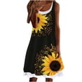 thumbnail image 1 of Vestido sin mangas sexy informal de moda para mujer con estampado de cuello redondo falso de dos piezas para mujer Pompotops ghjkhdj3590, 1 of 4